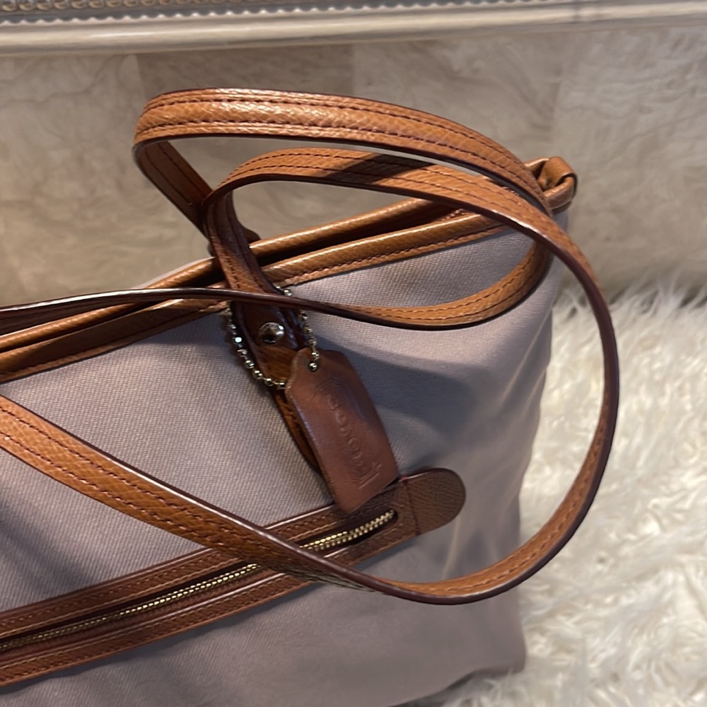 Coach Large Solid Canvas Shoulder Bag. - image 4